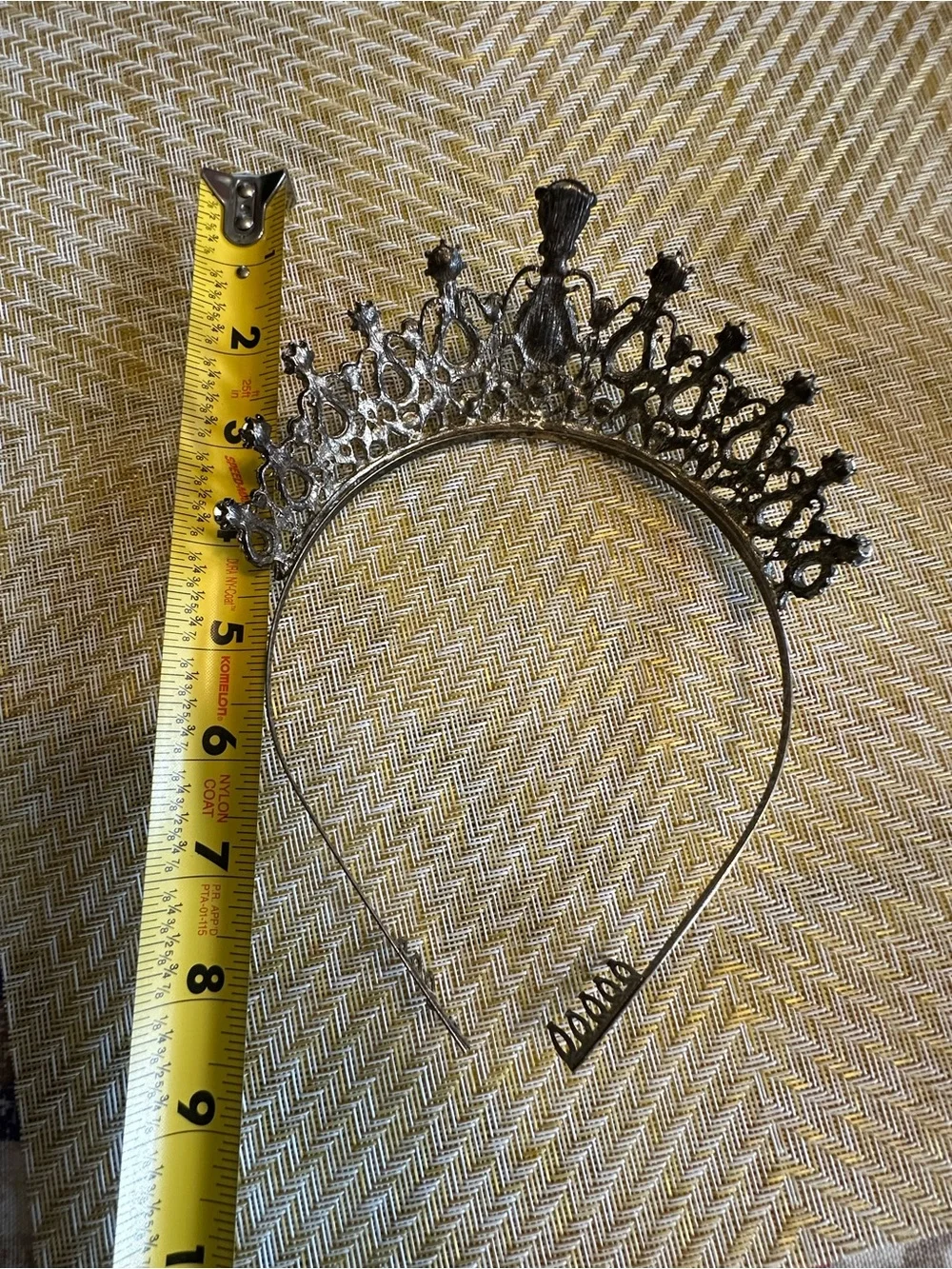 Silver Rhinestone Tiara Crown with Clear Gems